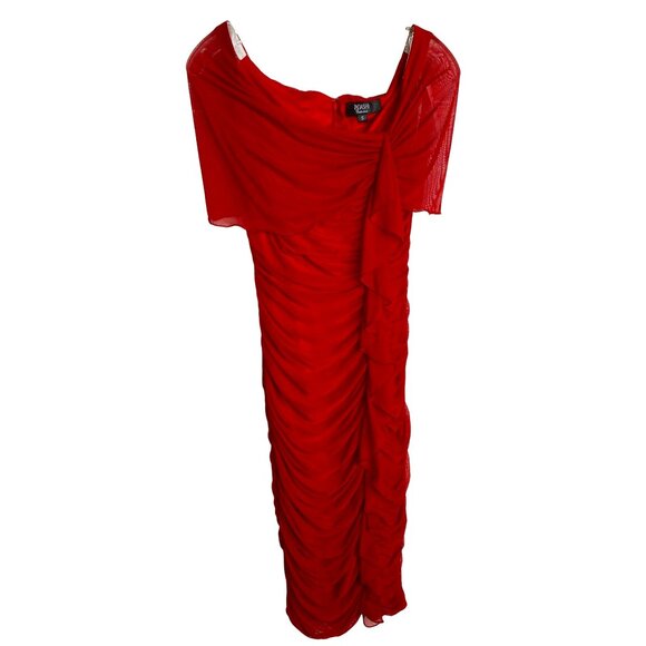 Tadashi Collections Dresses & Skirts - Tadashi Collections Womens Red Rouched Bodycon Dress Size S Cocktail Party HOCO